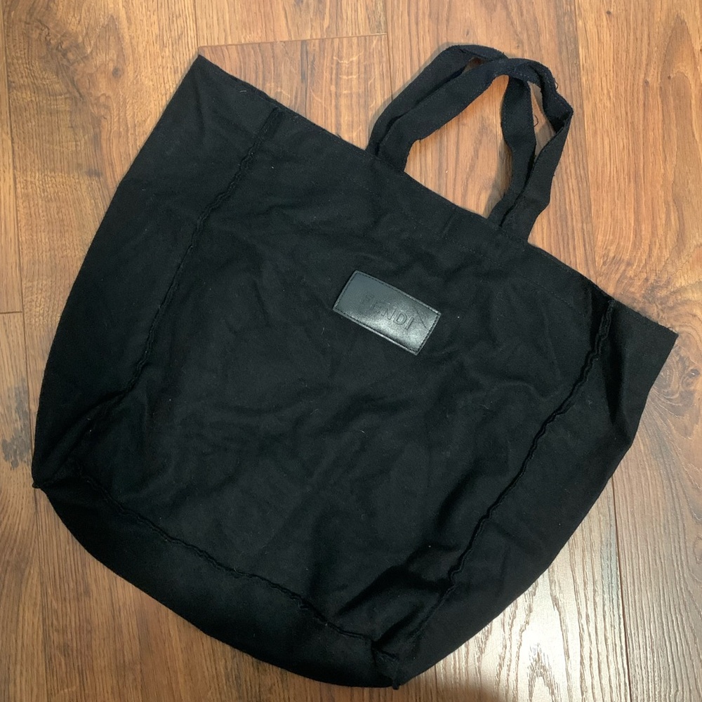 Fendi black tote bag, bucket bag, Italy
